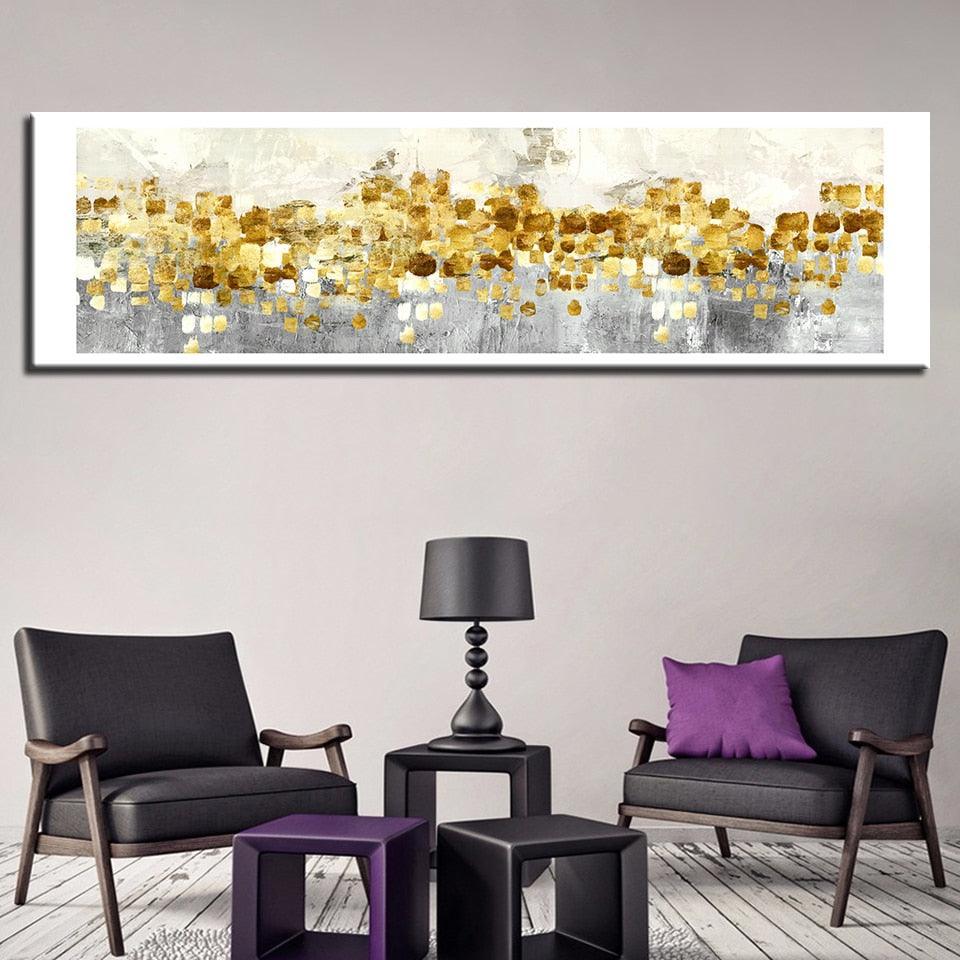 Golden Coins 1 Piece HD Multi Panel Canvas Wall Art Frame-Original Frame