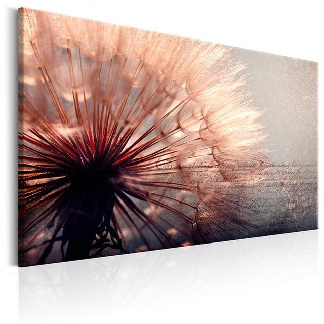 Living Room Wall Art 1 Piece Beautiful Dandelion Flowers-Original Frame