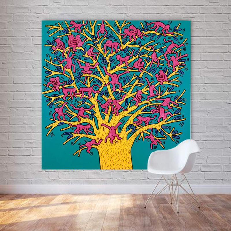 The Tree Of Monkeys 1 Piece HD Multi Panel Canvas Wall Art Frame-Original Frame