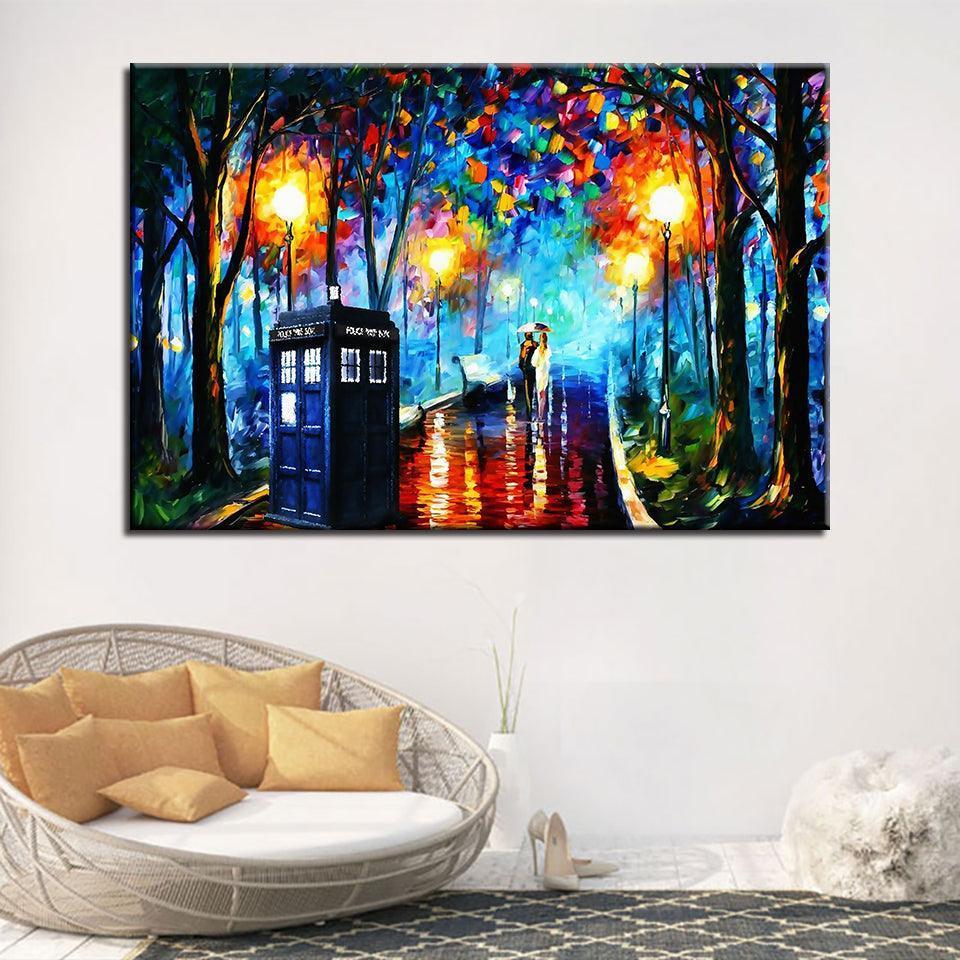 Rainy Night Art 1 Piece HD Multi Panel Canvas Wall Art-Original Frame