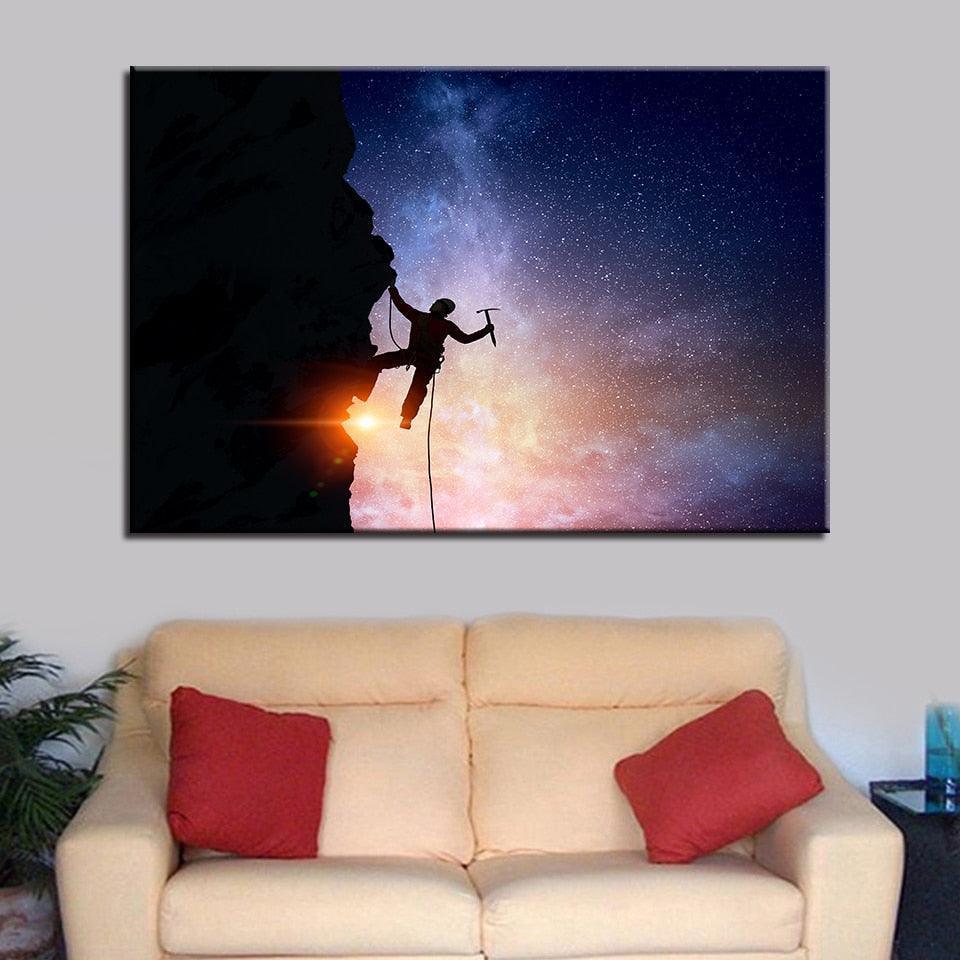 Rock Climbing 1 Piece HD Multi Panel Canvas Wall Art Frame-Original Frame