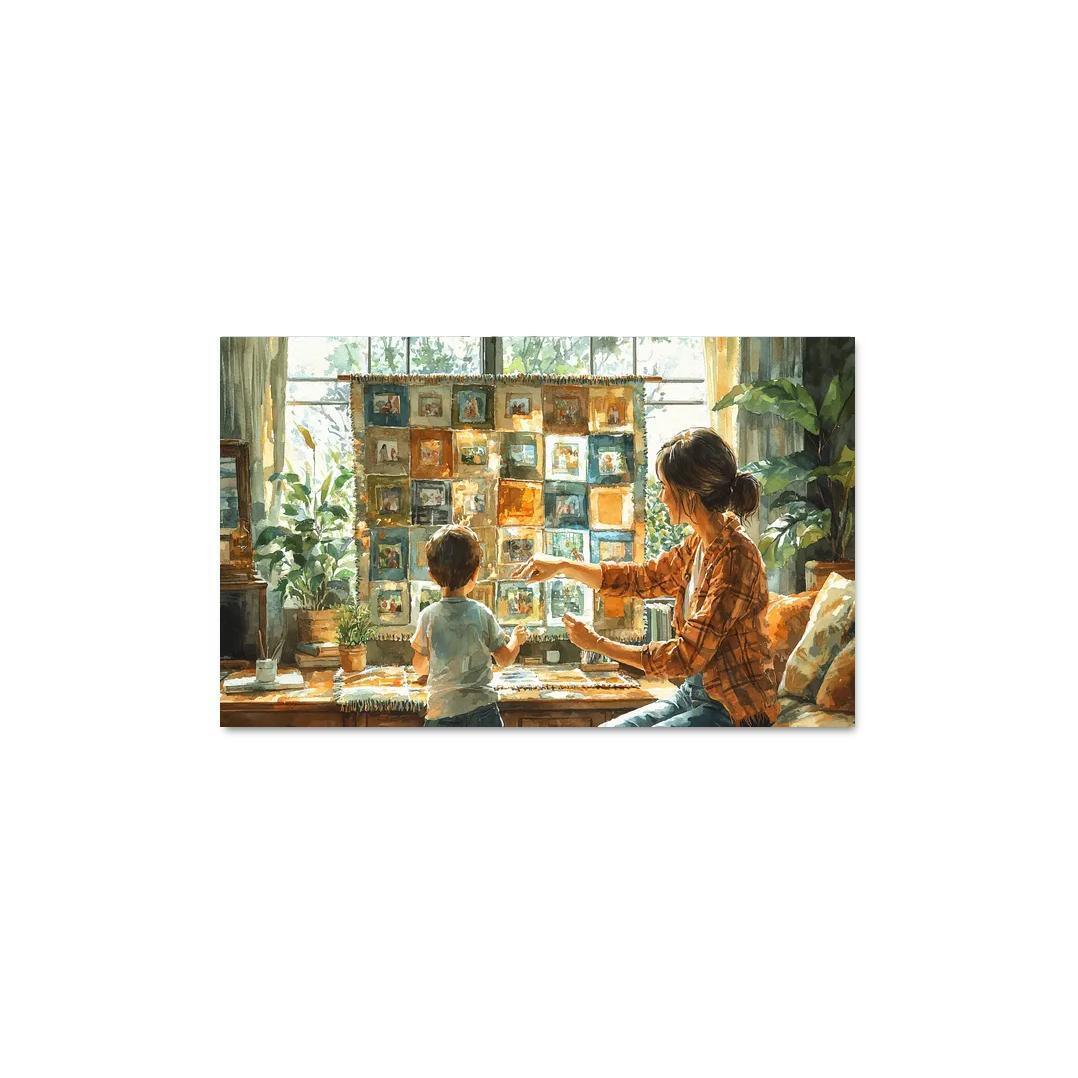Threads Of Connection Weaving Memories Custom Paintings Frame