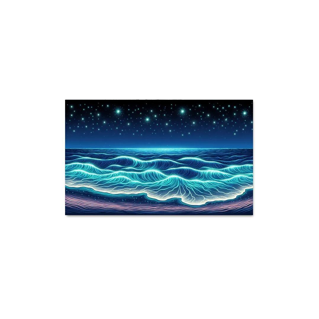 Glowing Waters Nighttime Enchantment Custom Paintings Frame