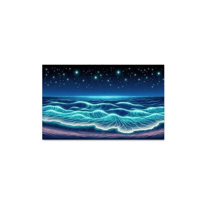 Glowing Waters Nighttime Enchantment Custom Paintings Frame