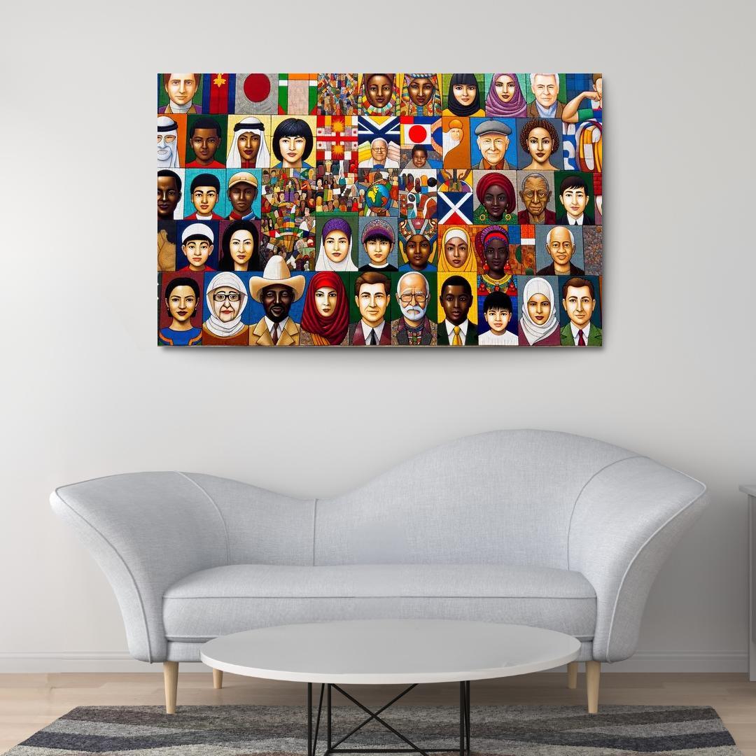 The Colors Of Diversity Celebrating Multiculturalism Custom Paintings Frame