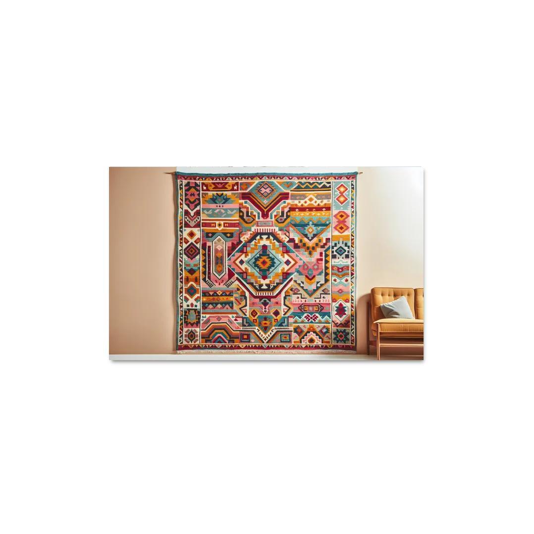 Bespoke Kilim Area Rug 1 Piece HD Canvas Wall Art-Original Frame