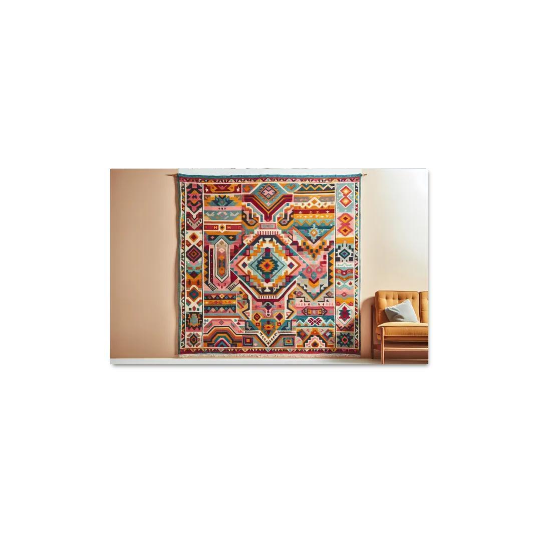 Bespoke Kilim Area Rug 1 Piece HD Canvas Wall Art-Original Frame