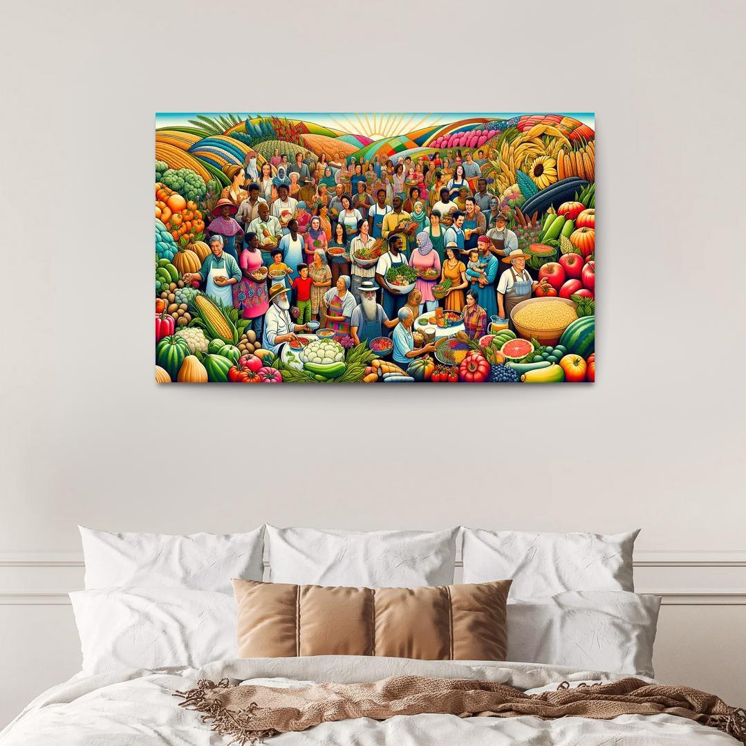 Food For Thought Advocacy For Food Security Multi-panel Paintings