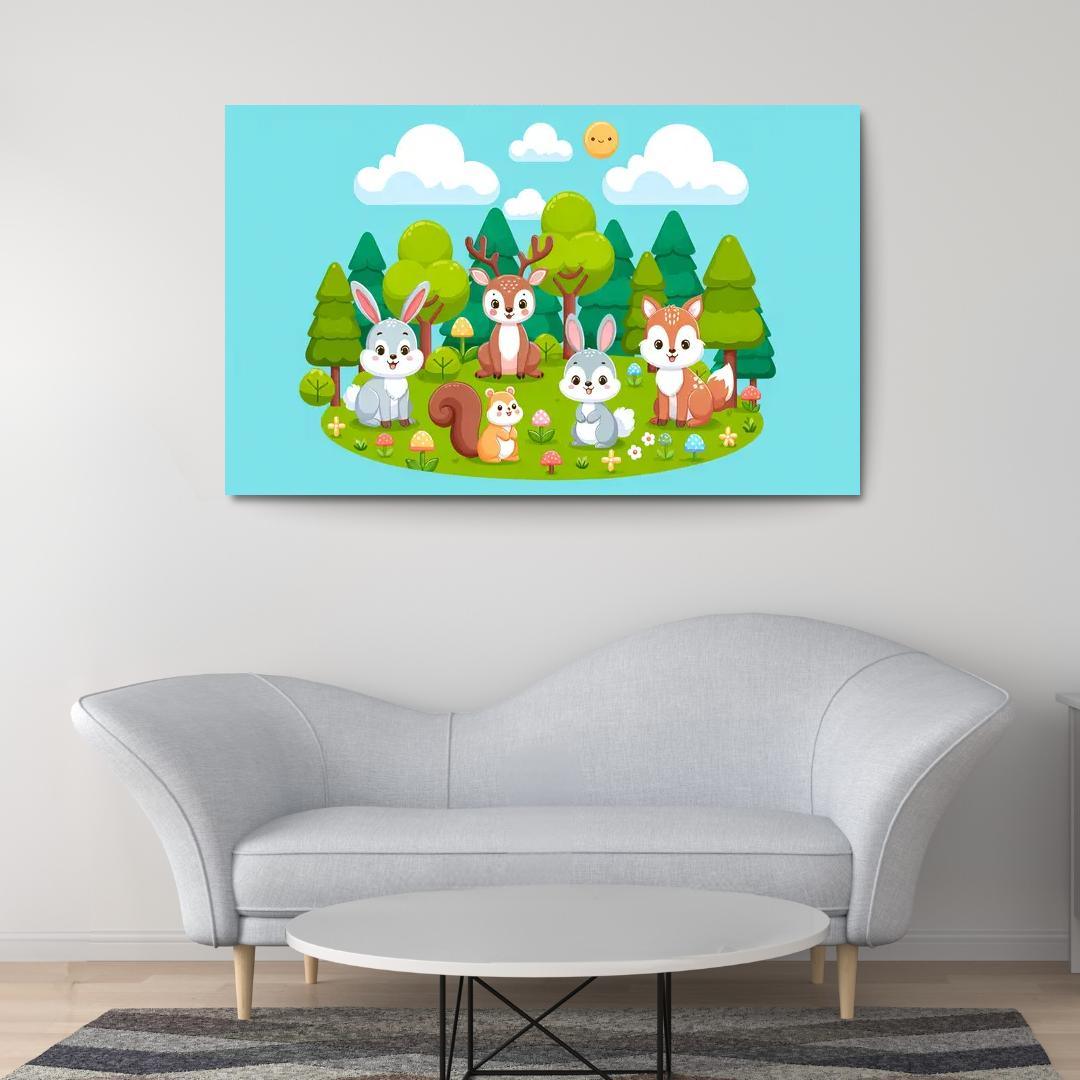 Friendly Forest Friends Premium Artwork Frames