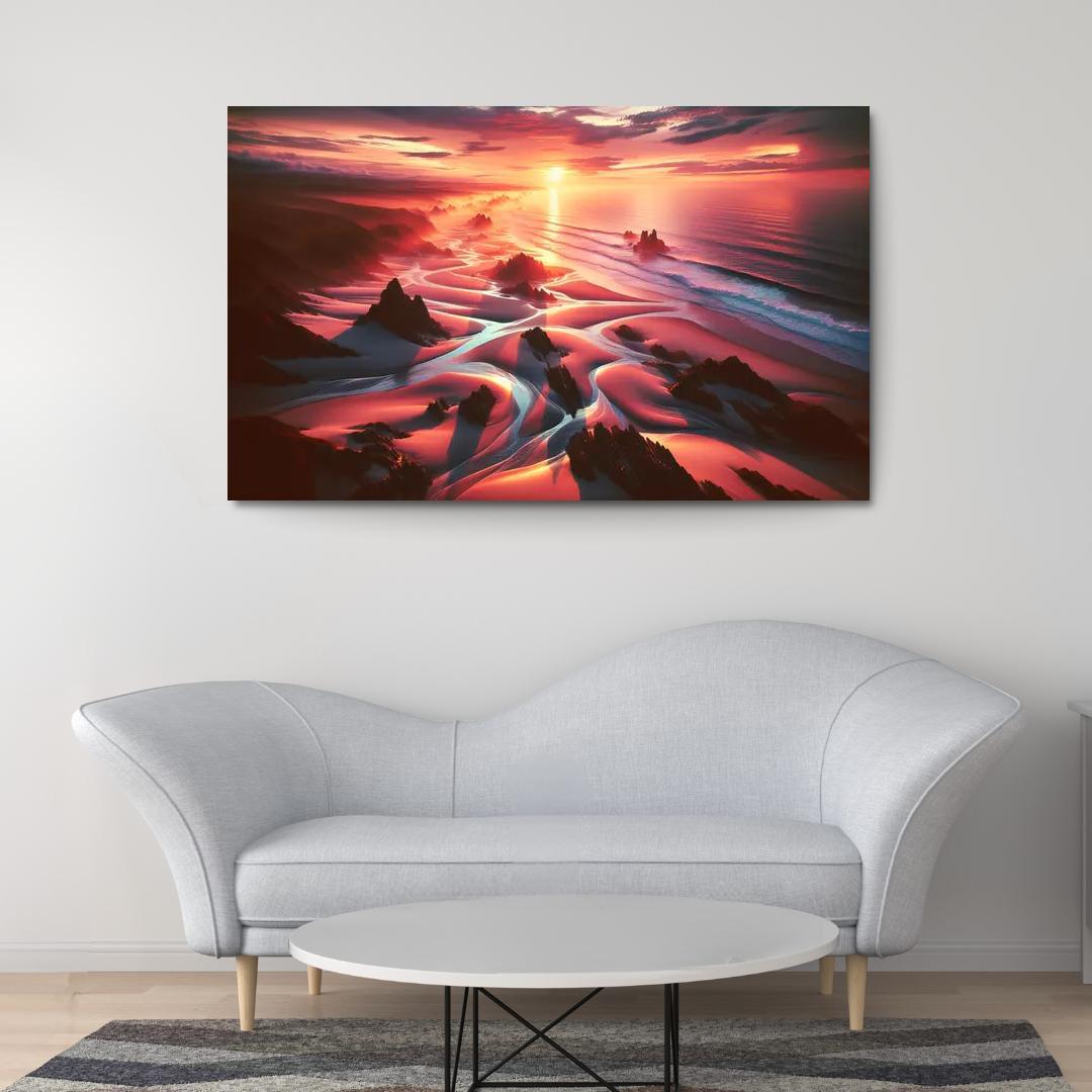 Glistening Shores Sunset Photography Haven Art Trends