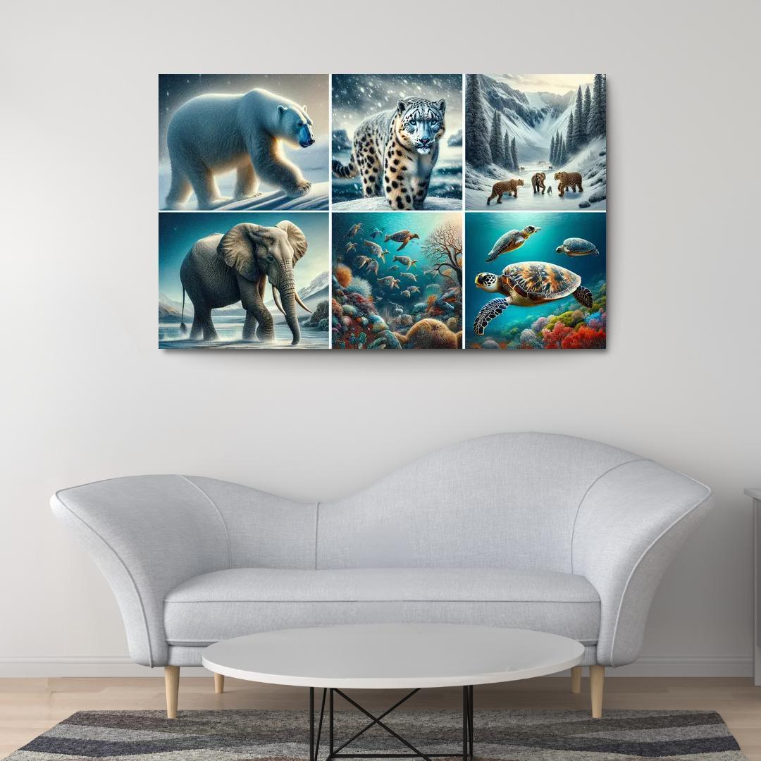 Silent Stories The Plight Of Endangered Species Multi-panel Paintings