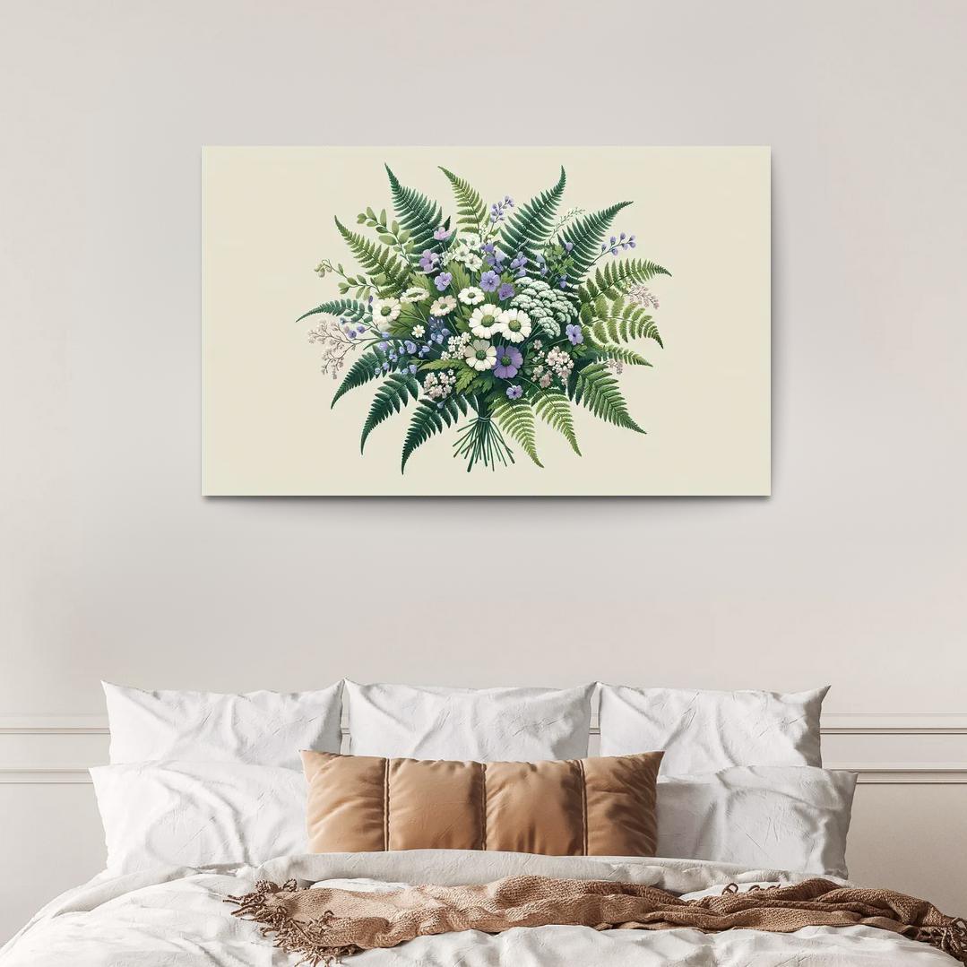 Enchanted Forest Blooms A Woodland Bouquet 1 Piece HD Canvas Wall Art-Original Frame