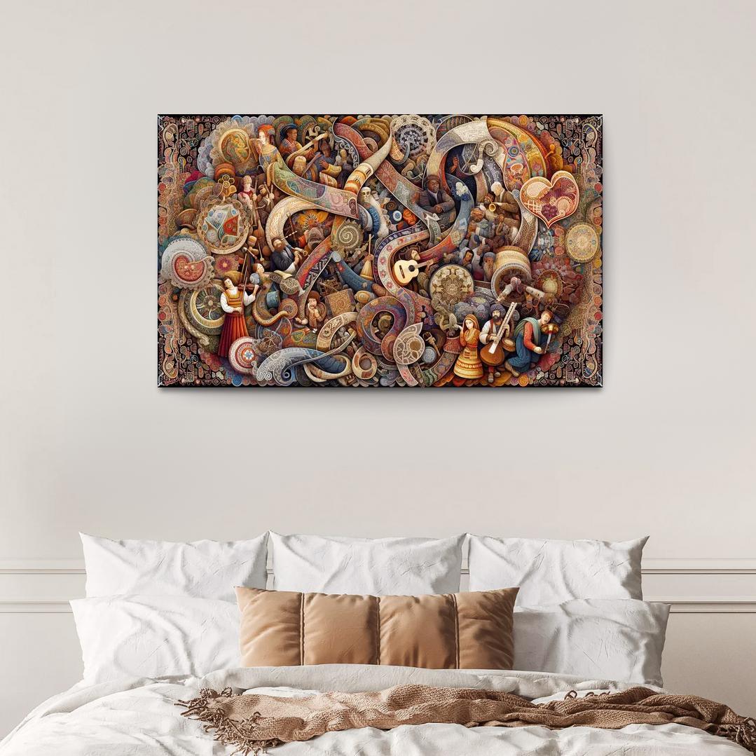 Threads Of Heritage Celebrating Cultural Diversity Multi-panel Paintings