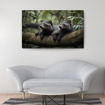 The Charming Binturong The Bearcat Of The Rainforest Canvas Paintings Frame