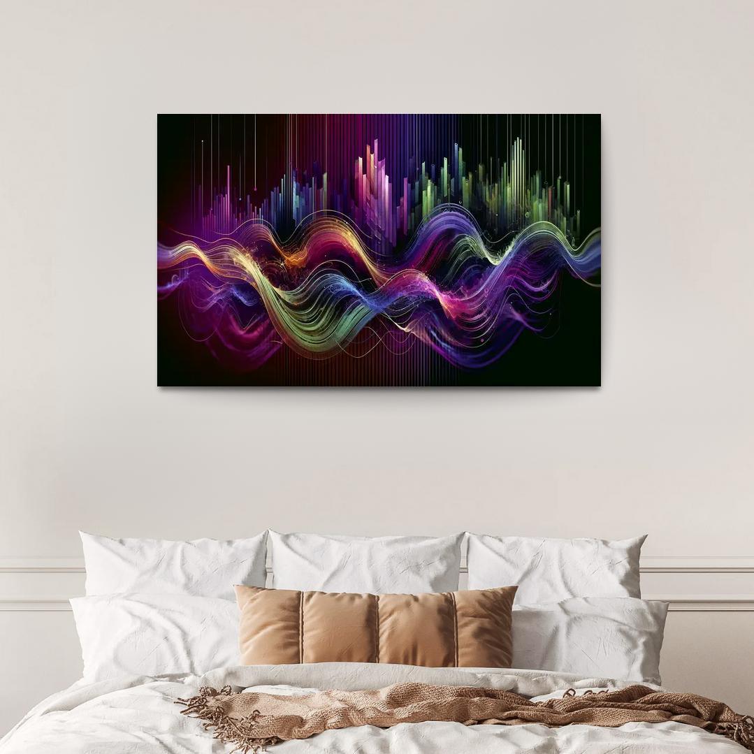 Musical Echoes Harmony 1 Piece HD Canvas Wall Art-Original Frame