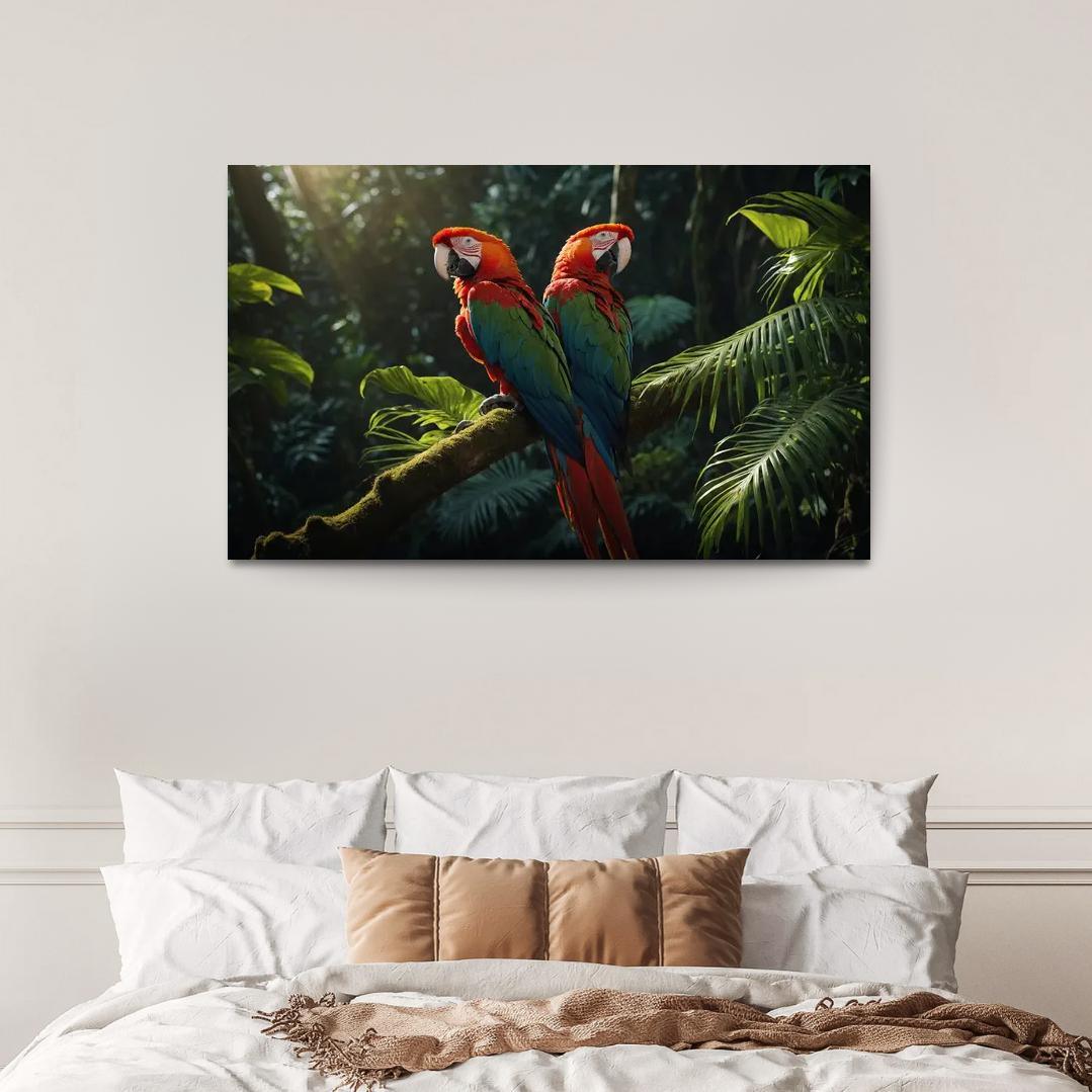 The Colorful Amazonian Macaw Jewel Of The Rainforest Canvas Paintings Frame