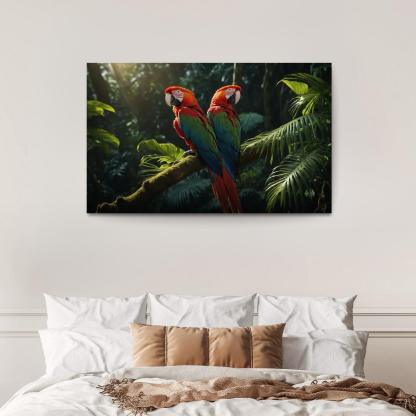 The Colorful Amazonian Macaw Jewel Of The Rainforest Canvas Paintings Frame