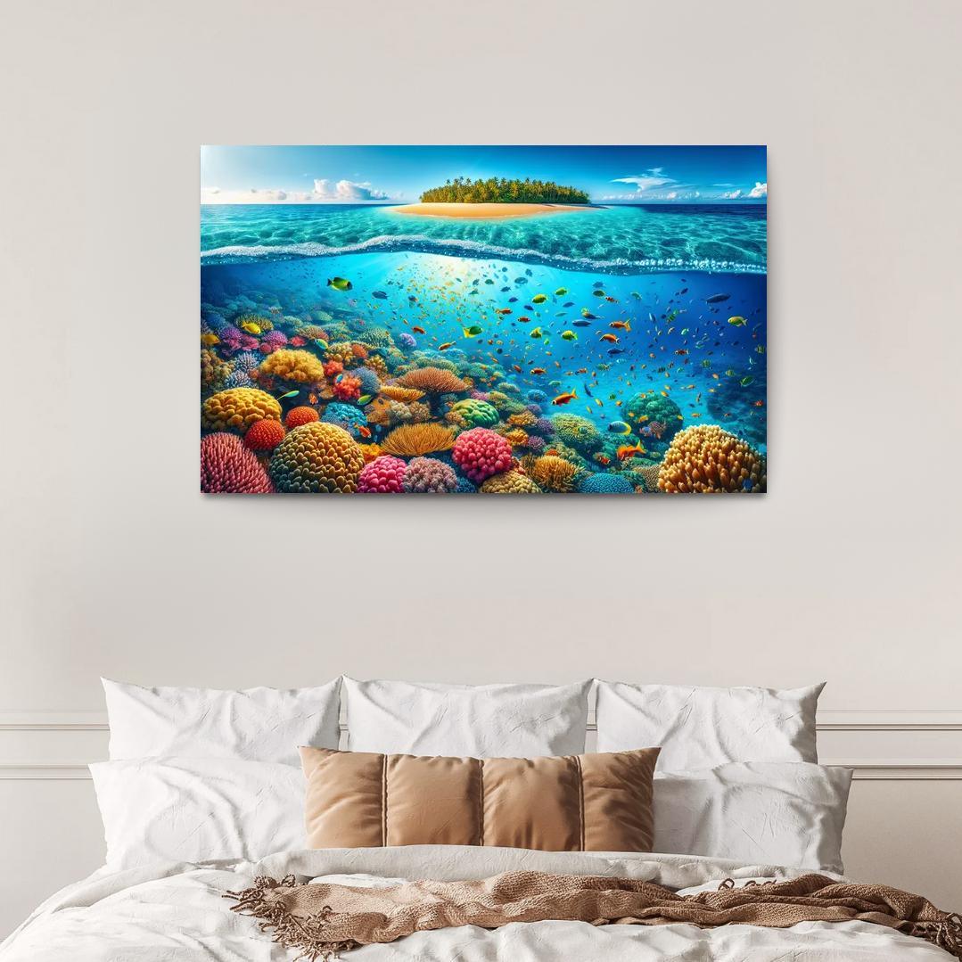 Coral Vista Underwater Wonderland Abstract Paintings Frame