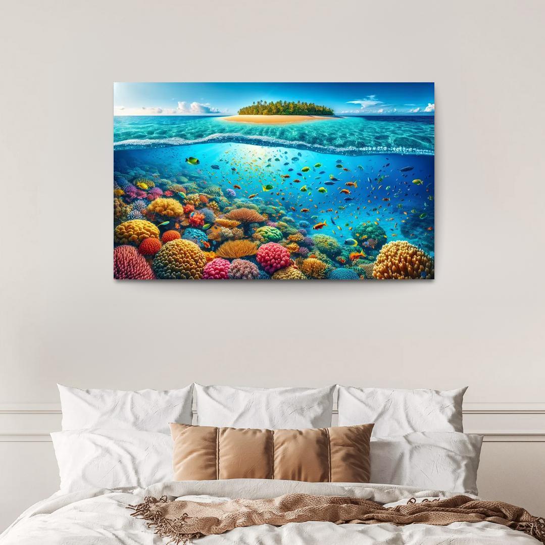 Coral Vista Underwater Wonderland Abstract Paintings Frame