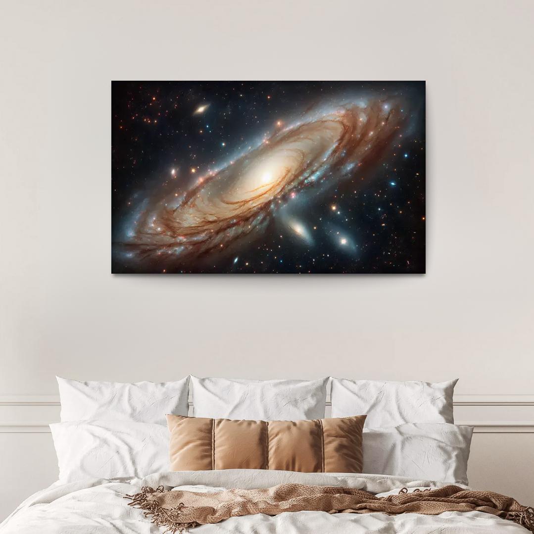 The Striking Features Of The Andromeda Galaxy Abstract Paintings Frame