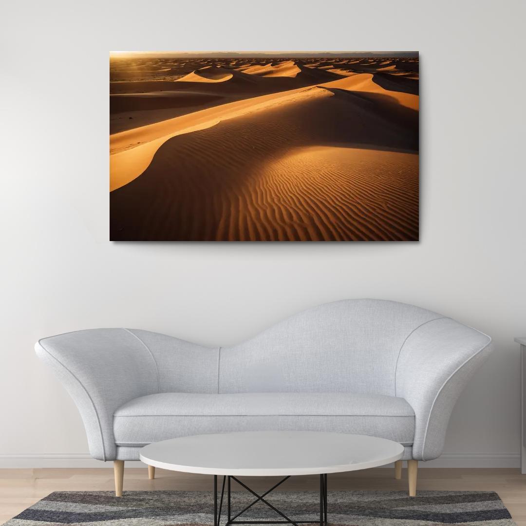 The Golden Sands Of Solstice Dunes Oil Paintings Frame