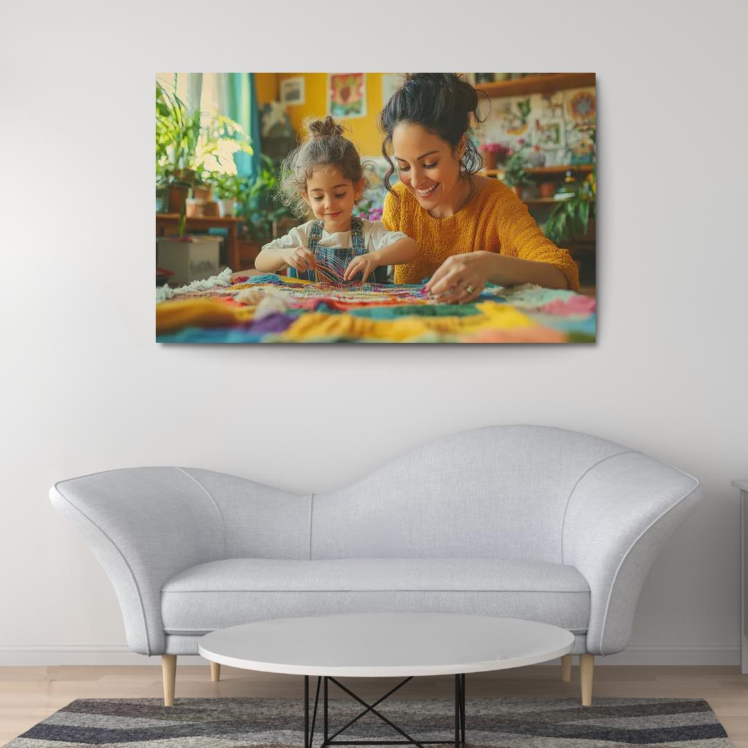 Threads Of Connection A Mothers Tapestry Custom Paintings Frame