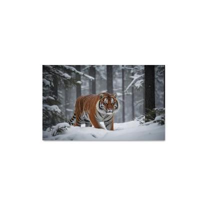 The Powerful Siberian Tiger The Forest's Ghost Canvas Paintings Frame