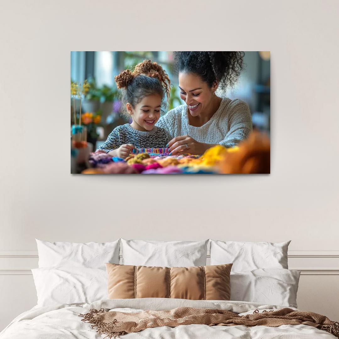 The Tapestry Of Love Weaving A Mothers Story Canvas Paintings Frame