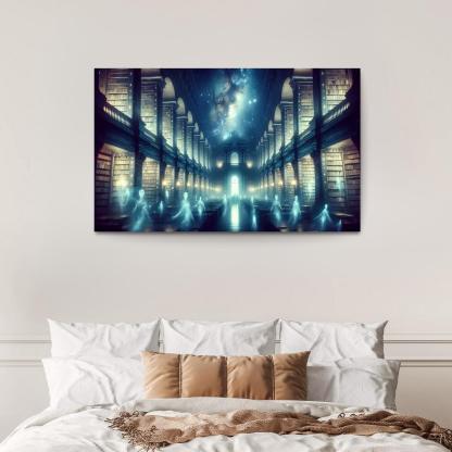 The Cosmic Library 1 Piece HD Canvas Wall Art-Original Frame