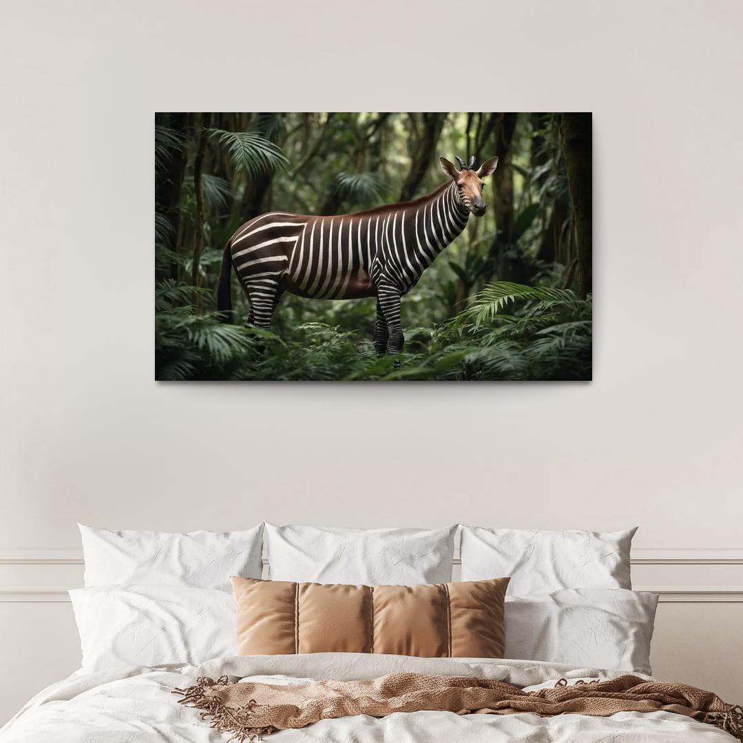 The Unique Okapi In The African Forests Framed Paintings