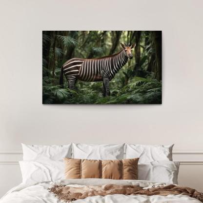 The Unique Okapi In The African Forests Framed Paintings