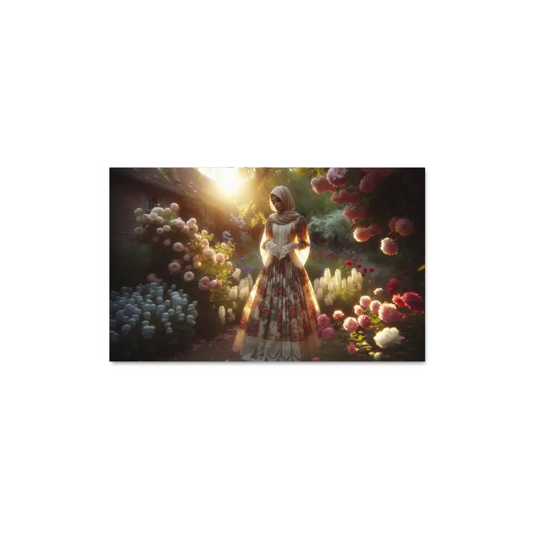 Vintage Floral Nostalgic Prints and Patterns 1 Piece HD Canvas Wall Art-Original Frame