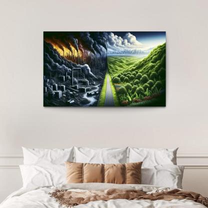 Fossil Fuels The Cost Of Convenience Multi-panel Paintings