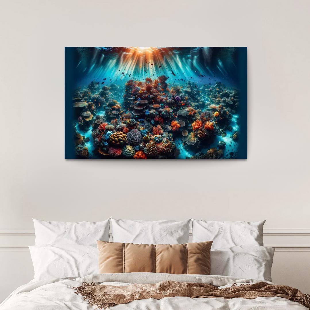 Coral Garden Underwater Paradise Custom Paintings Frame