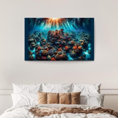 Coral Garden Underwater Paradise Custom Paintings Frame