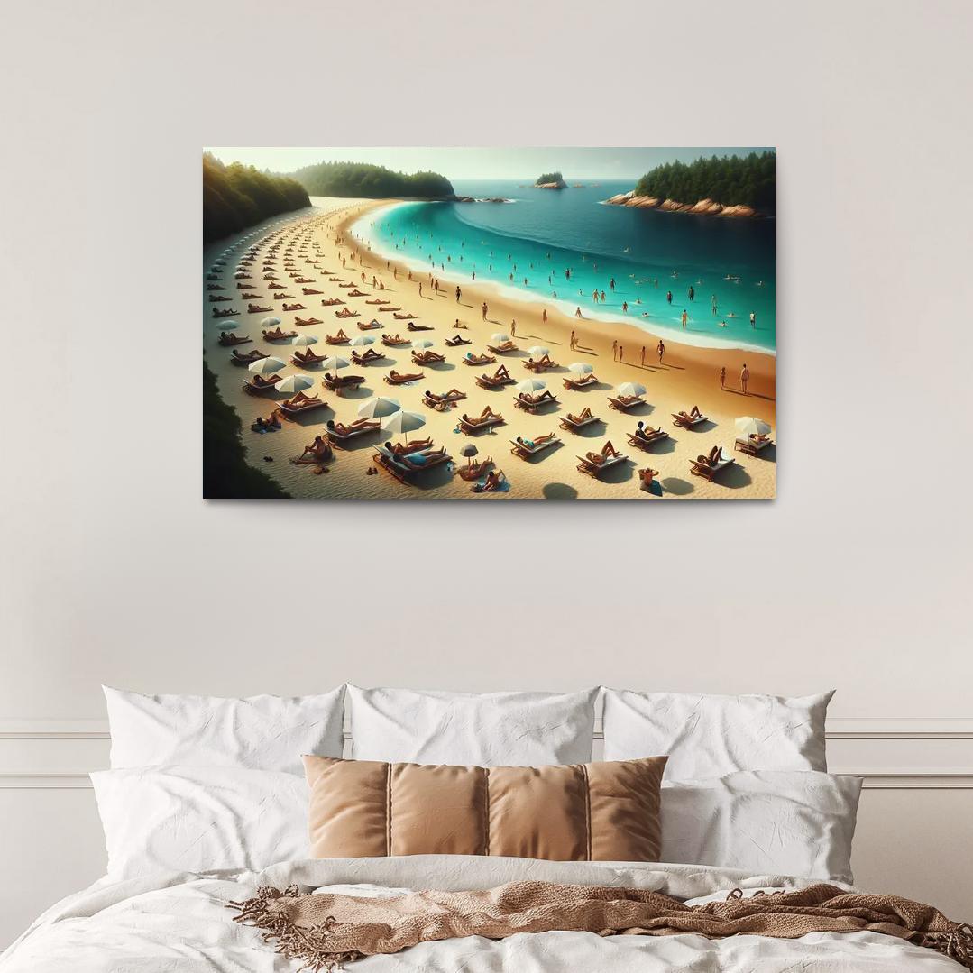 Oasis Beach Peaceful Sunbathing Retreat Art Trends