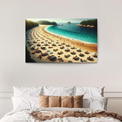 Oasis Beach Peaceful Sunbathing Retreat Art Trends