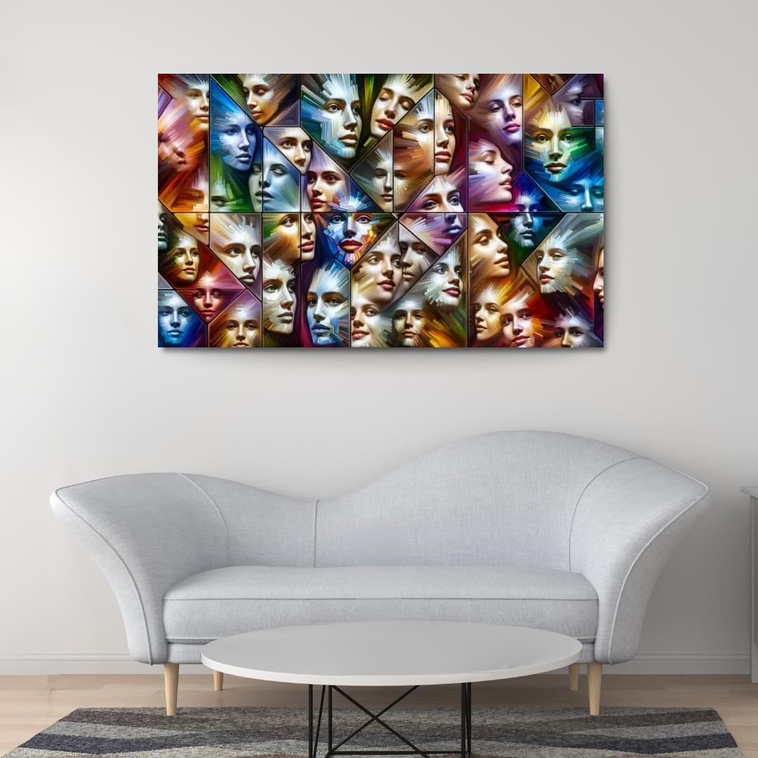 The Silent Struggles Mental Health And Society Custom Paintings Frame