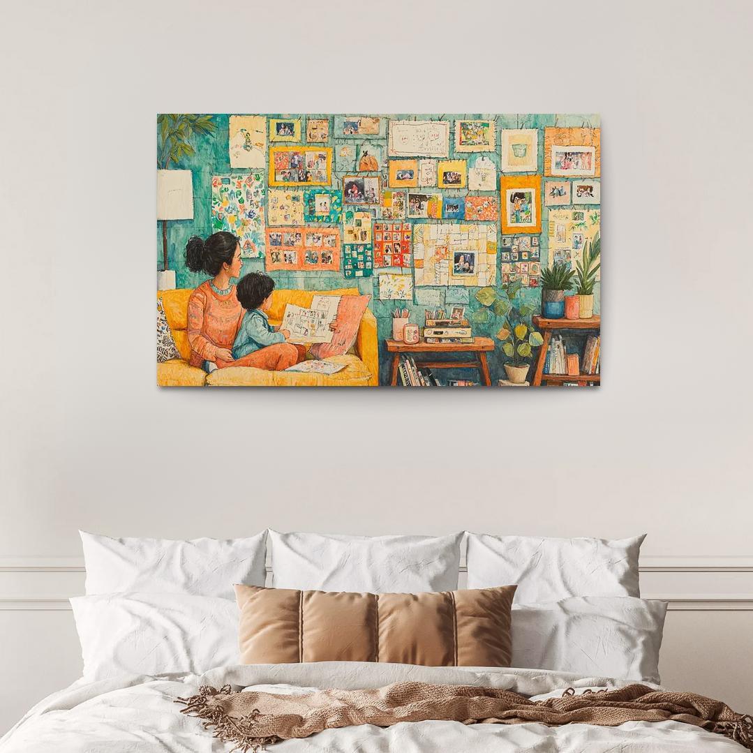 The Tapestry Of Family A Mothers Weaving Custom Paintings Frame