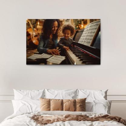 A Symphony Of Love A Mothers Unforgettable Melodies Canvas Paintings Frame