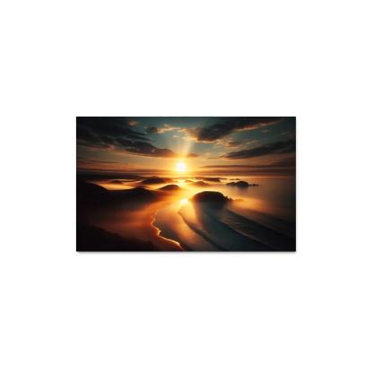 Morning Mist Beach Serene Sunrises Custom Paintings Frame