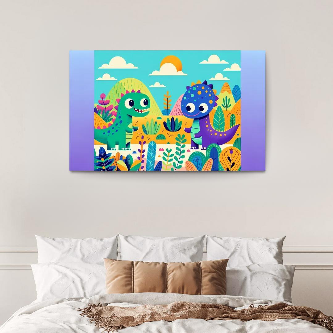 Daring Dinosaurs - Prehistoric Fun Framed Paintings