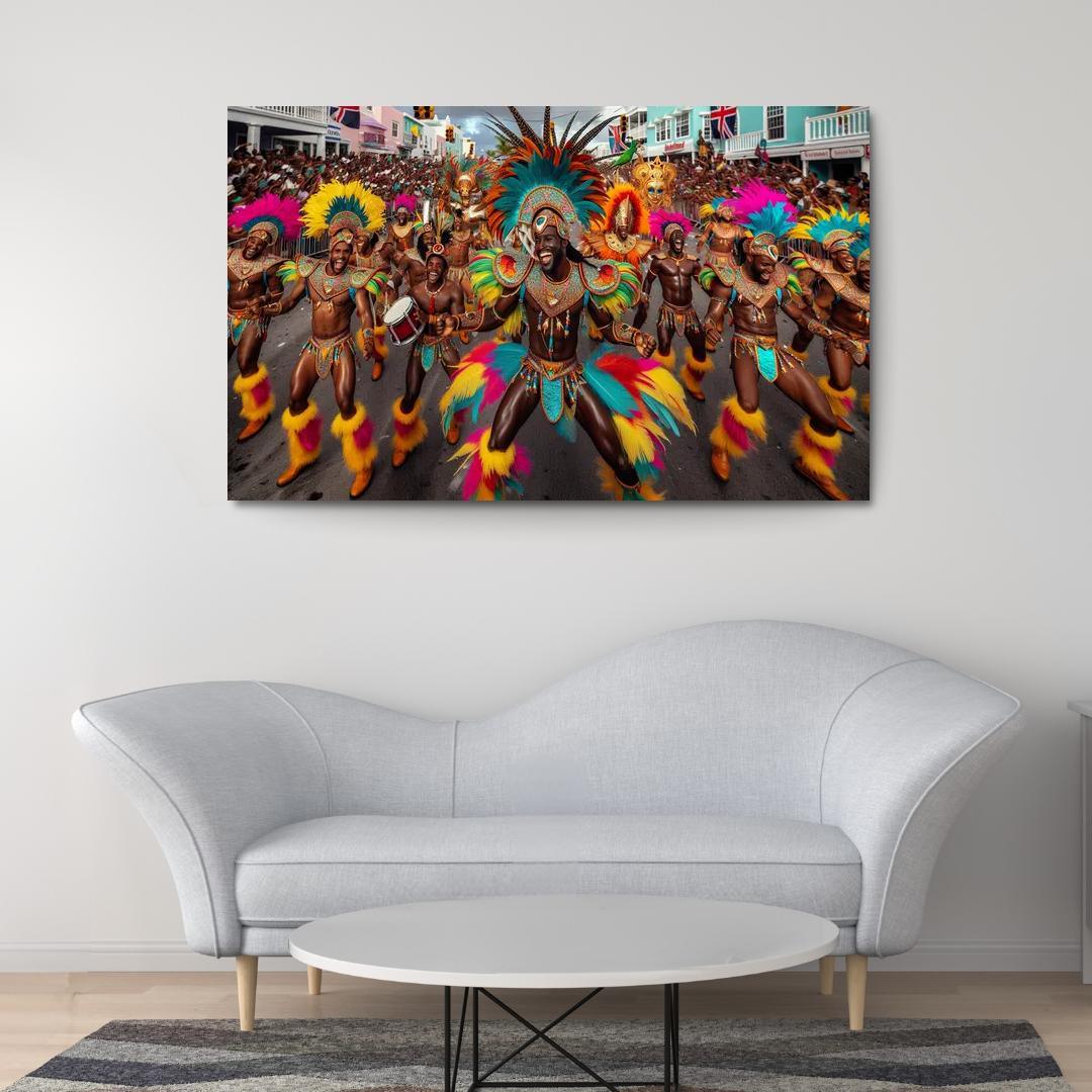 Junkanoo Parade - Bahamas Canvas Paintings Frame