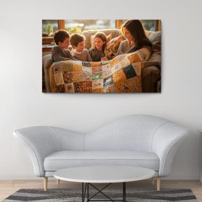 A Quilt Of Memories Stitched With Love Modern Paintings Frame