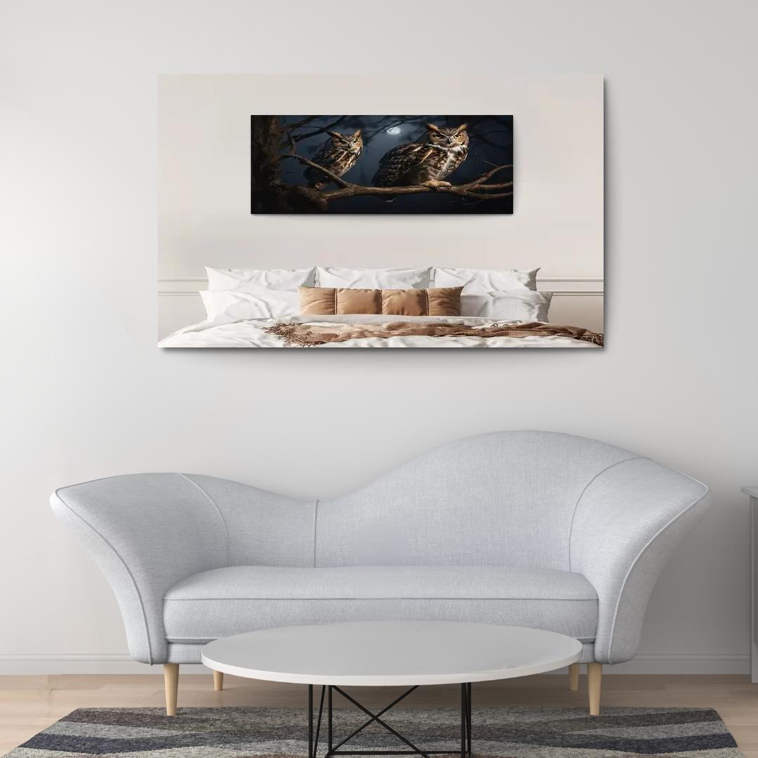 The Elegant Great Horned Owl Premium Artwork Frames