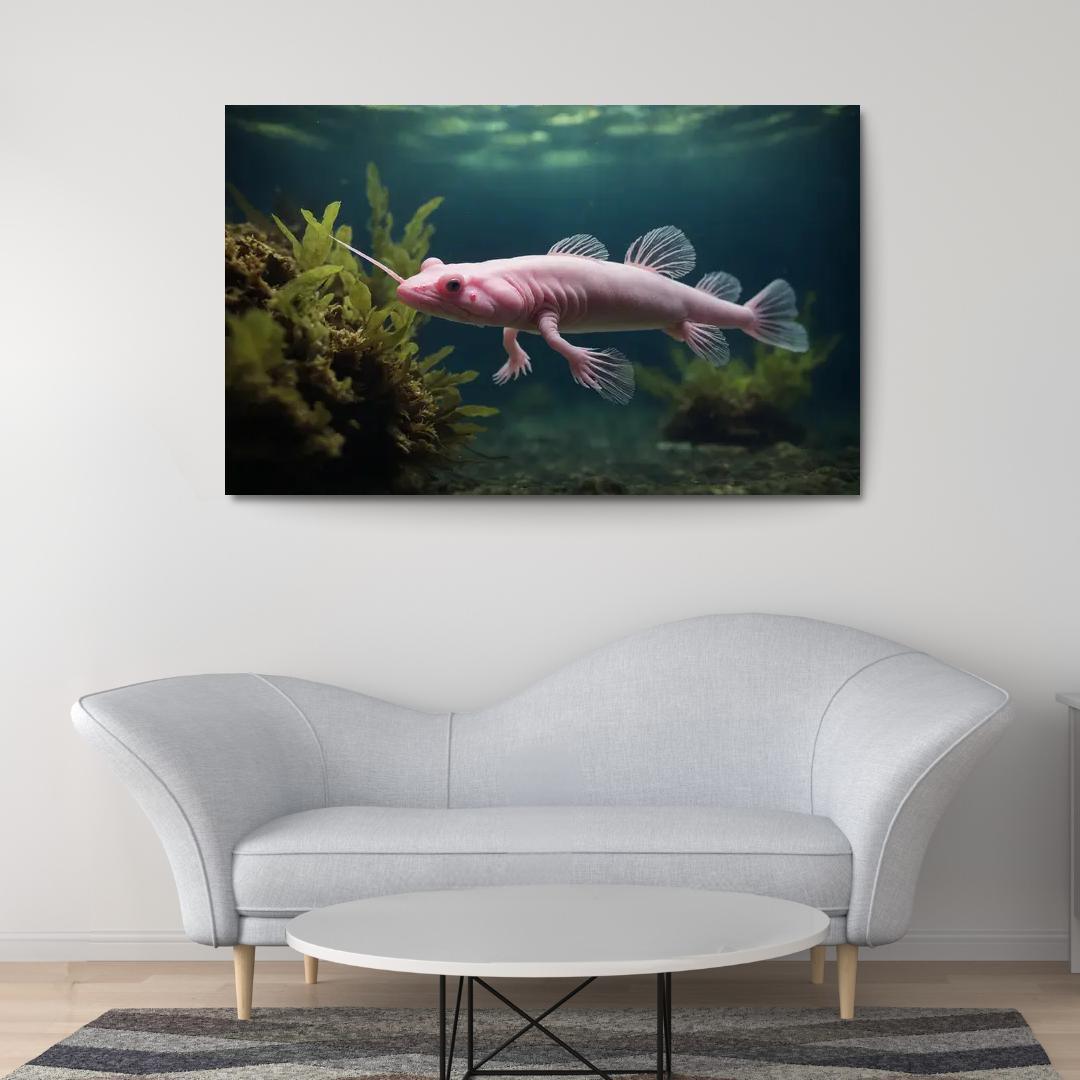 The Mysterious Axolotl A Wonder Of Regeneration Custom Paintings Frame