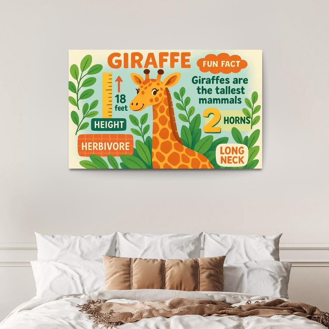 Gentle Giraffe Educational Keeper Premium Artwork Frames