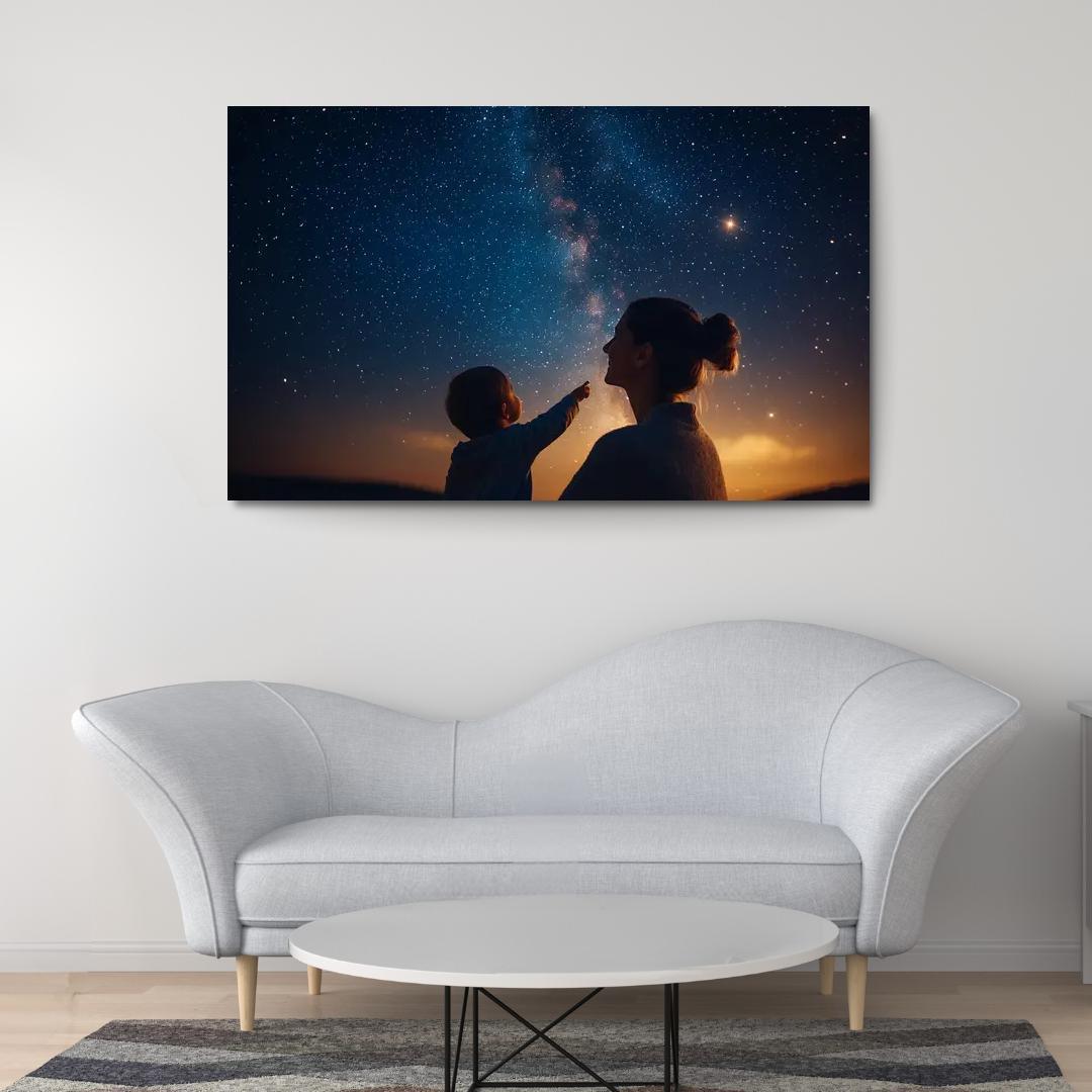 Guiding Stars A Mothers Light In The Dark Canvas Paintings Frame
