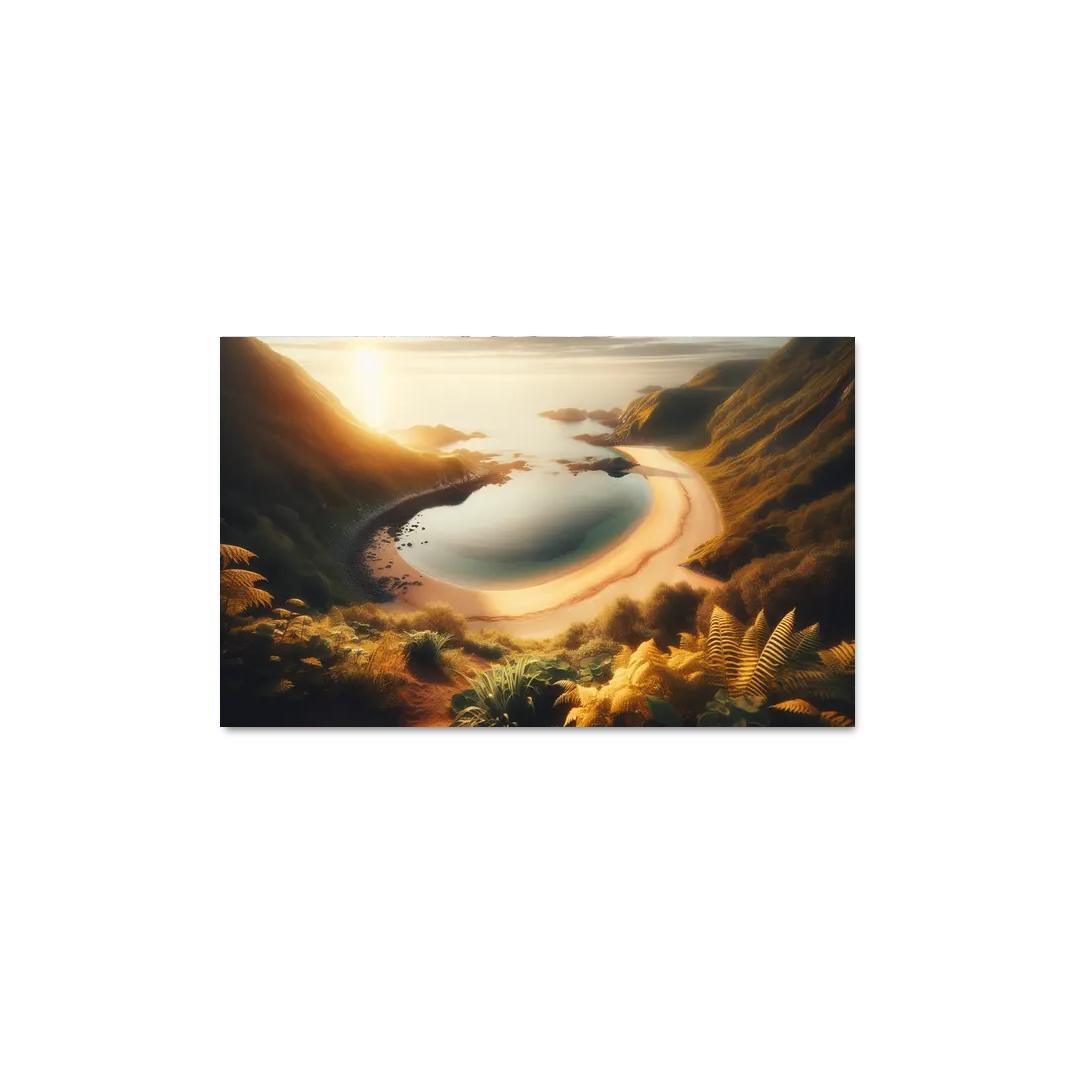 Whispering Bay Secluded Coastal Bliss Abstract Paintings Frame