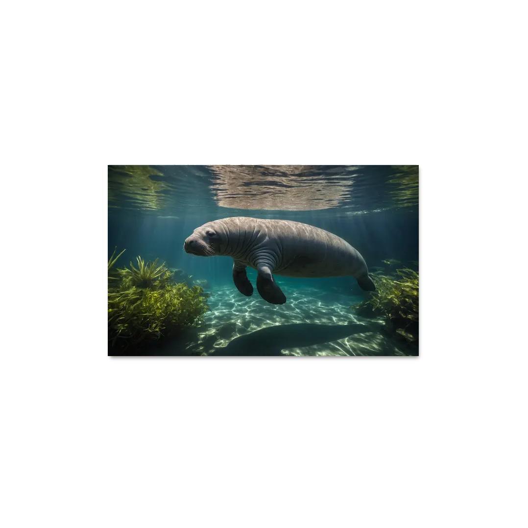 The Mysterious Manatee Gentle Giant Of The Waters Modern Paintings Frame